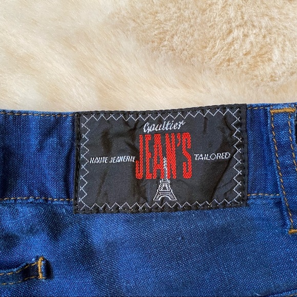 Vintage Jean Paul Gaultier High-Rise 100% Linen Denim - Picture 8 of 12